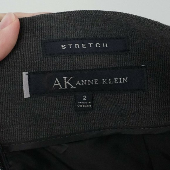 ANNE KLEIN Charcoal Business Career Pencil Skirt - Picture 4 of 5